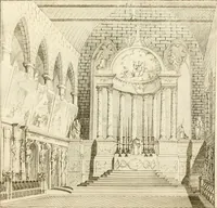 An illustration from Antiquités nationales, ou, Recueil de monumens : pour servir à l'histoire générale et particulière de l'empire françois, tels que tombeaux, inscriptions, statues, vitraux, fresques, etc. : tirés des abbayes, monastères, châteaux, et autres lieux devenus domaines nationaux (1790)