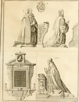 An illustration from Antiquités nationales, ou, Recueil de monumens : pour servir à l'histoire générale et particulière de l'empire françois, tels que tombeaux, inscriptions, statues, vitraux, fresques, etc. : tirés des abbayes, monastères, châteaux, et autres lieux devenus domaines nationaux (1790)