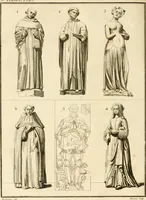 An illustration from Antiquités nationales, ou, Recueil de monumens : pour servir à l'histoire générale et particulière de l'empire françois, tels que tombeaux, inscriptions, statues, vitraux, fresques, etc. : tirés des abbayes, monastères, châteaux, et autres lieux devenus domaines nationaux (1790)