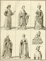 An illustration from Antiquités nationales, ou, Recueil de monumens : pour servir à l'histoire générale et particulière de l'empire françois, tels que tombeaux, inscriptions, statues, vitraux, fresques, etc. : tirés des abbayes, monastères, châteaux, et autres lieux devenus domaines nationaux (1790)