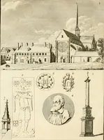 An illustration from Antiquités nationales, ou, Recueil de monumens : pour servir à l'histoire générale et particulière de l'empire françois, tels que tombeaux, inscriptions, statues, vitraux, fresques, etc. : tirés des abbayes, monastères, châteaux, et autres lieux devenus domaines nationaux (1790)