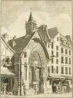 An illustration from Antiquités nationales, ou, Recueil de monumens : pour servir à l'histoire générale et particulière de l'empire françois, tels que tombeaux, inscriptions, statues, vitraux, fresques, etc. : tirés des abbayes, monastères, châteaux, et autres lieux devenus domaines nationaux (1790)