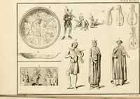 An illustration from Antiquités nationales, ou, Recueil de monumens : pour servir à l'histoire générale et particulière de l'empire françois, tels que tombeaux, inscriptions, statues, vitraux, fresques, etc. : tirés des abbayes, monastères, châteaux, et autres lieux devenus domaines nationaux (1790)