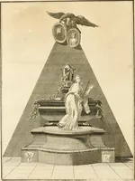 An illustration from Antiquités nationales, ou, Recueil de monumens : pour servir à l'histoire générale et particulière de l'empire françois, tels que tombeaux, inscriptions, statues, vitraux, fresques, etc. : tirés des abbayes, monastères, châteaux, et autres lieux devenus domaines nationaux (1790)
