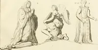 An illustration from Antiquités nationales, ou, Recueil de monumens : pour servir à l'histoire générale et particulière de l'empire françois, tels que tombeaux, inscriptions, statues, vitraux, fresques, etc. : tirés des abbayes, monastères, châteaux, et autres lieux devenus domaines nationaux (1790)