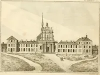 An illustration from Antiquités nationales, ou, Recueil de monumens : pour servir à l'histoire générale et particulière de l'empire françois, tels que tombeaux, inscriptions, statues, vitraux, fresques, etc. : tirés des abbayes, monastères, châteaux, et autres lieux devenus domaines nationaux (1790)