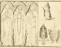 An illustration from Antiquités nationales, ou, Recueil de monumens : pour servir à l'histoire générale et particulière de l'empire françois, tels que tombeaux, inscriptions, statues, vitraux, fresques, etc. : tirés des abbayes, monastères, châteaux, et autres lieux devenus domaines nationaux (1790)