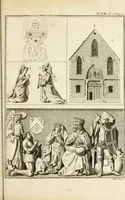 An illustration from Antiquités nationales, ou, Recueil de monumens : pour servir à l'histoire générale et particulière de l'empire françois, tels que tombeaux, inscriptions, statues, vitraux, fresques, etc. : tirés des abbayes, monastères, châteaux, et autres lieux devenus domaines nationaux (1790)