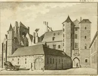 An illustration from Antiquités nationales, ou, Recueil de monumens : pour servir à l'histoire générale et particulière de l'empire françois, tels que tombeaux, inscriptions, statues, vitraux, fresques, etc. : tirés des abbayes, monastères, châteaux, et autres lieux devenus domaines nationaux (1790)