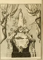 An illustration from Antiquités nationales, ou, Recueil de monumens : pour servir à l'histoire générale et particulière de l'empire françois, tels que tombeaux, inscriptions, statues, vitraux, fresques, etc. : tirés des abbayes, monastères, châteaux, et autres lieux devenus domaines nationaux (1790)
