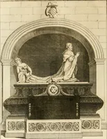 An illustration from Antiquités nationales, ou, Recueil de monumens : pour servir à l'histoire générale et particulière de l'empire françois, tels que tombeaux, inscriptions, statues, vitraux, fresques, etc. : tirés des abbayes, monastères, châteaux, et autres lieux devenus domaines nationaux (1790)
