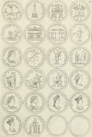 An illustration from Antonii Augustinii Archiepisc. Tarracon. Antiqvitatvm romanorvm hispanarvmqve in nvmmis vetervm, dialogi XI (1617)