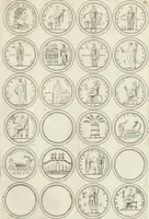 An illustration from Antonii Augustinii Archiepisc. Tarracon. Antiqvitatvm romanorvm hispanarvmqve in nvmmis vetervm, dialogi XI (1617)