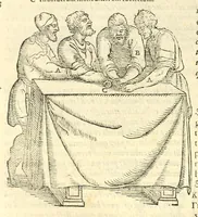An illustration from Galeni librorum septima classis : curativum methodum tum diffuse tum breviter descriptam, victus rationem in morbis acutis, singulorum morborum facile paranda remedia, privatam quorundam morborum curationem, chirurgie constitutionem, fracturarum ac luxationum sanationem, fasciarum deniq ; & laqueorum & machinamentorum tractatum continet (1576)