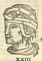 An illustration from Galeni librorum septima classis : curativum methodum tum diffuse tum breviter descriptam, victus rationem in morbis acutis, singulorum morborum facile paranda remedia, privatam quorundam morborum curationem, chirurgie constitutionem, fracturarum ac luxationum sanationem, fasciarum deniq ; & laqueorum & machinamentorum tractatum continet (1576)