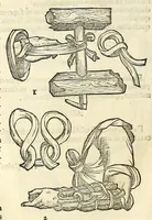 An illustration from Galeni librorum septima classis : curativum methodum tum diffuse tum breviter descriptam, victus rationem in morbis acutis, singulorum morborum facile paranda remedia, privatam quorundam morborum curationem, chirurgie constitutionem, fracturarum ac luxationum sanationem, fasciarum deniq ; & laqueorum & machinamentorum tractatum continet (1576)