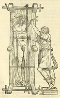 An illustration from Galeni librorum septima classis : curativum methodum tum diffuse tum breviter descriptam, victus rationem in morbis acutis, singulorum morborum facile paranda remedia, privatam quorundam morborum curationem, chirurgie constitutionem, fracturarum ac luxationum sanationem, fasciarum deniq ; & laqueorum & machinamentorum tractatum continet (1576)