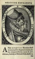 An illustration from Apocalypsis insignium aliquot haeresiarcharum : qua visiones & insomnia ipsis per somnia patefactae, blasphemias puta inauditas, ac deliramenta enthysiastica revelantur, unaq́ue opera vitae ac mortes coelo latino donantur : superadditae septendecim eorum, qui insigni supra reliquos temeritate ac depudendi audacia eminere visi, icones aereis expressae (1608)