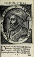 Picture 15 of 21 from Apocalypsis insignium aliquot haeresiarcharum : qua visiones & insomnia ipsis per somnia patefactae, blasphemias puta inauditas, ac deliramenta enthysiastica revelantur, unaq́ue opera vitae ac mortes coelo latino donantur : superadditae septendecim eorum, qui insigni supra reliquos temeritate ac depudendi audacia eminere visi, icones aereis expressae (1608), leaf 95