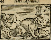 Picture 16 of 177 from Horou Apollonos Neiloou Hieroglyphika eklekta = Hori Apollinis Selecta hieroglyphica : imagines vero cum priuilegio (1599), leaf 47