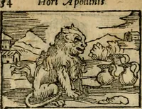 An illustration from Horou Apollonos Neiloou Hieroglyphika eklekta = Hori Apollinis Selecta hieroglyphica : imagines vero cum priuilegio (1599)