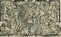 An illustration from Apologia de gli Academici di Banchi di Roma : Contra M. Lodovico Castelvetro da Modena. Informa d'uno Spaccio di Maestro Pasquino. Con alcune operette, del predella, del bvratto, di ser pedocco. In difesa de la seguente Canzone del Commendatore (1558)