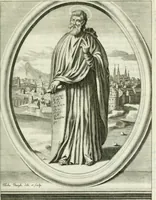 An illustration from Apostolici : or the history of the lives, acts, death and martyrdoms of those who were contemporary with, or immediately succeeded the Apostles : as also the most eminent of the Primitive Fathers for the first three hundred years to which is added, a chronology of the three first ages of the church (1682)