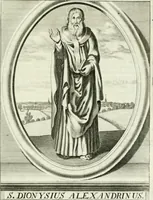 An illustration from Apostolici : or the history of the lives, acts, death and martyrdoms of those who were contemporary with, or immediately succeeded the Apostles : as also the most eminent of the Primitive Fathers for the first three hundred years to which is added, a chronology of the three first ages of the church (1682)