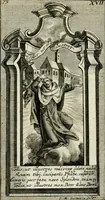 An illustration from Apparatus sacri honoris primo carmelitarum discalceatorum parenti seraphicæ virginis ac matris Theresiæ à Jesu filio primogenito S. Joanni à Cruce : post ejus solemnem in Vaticani colle apotheosin adornatus, a devotissimo filiorum suorum Collegio Augustano (1727)