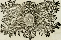 An illustration from Apparatus sacri honoris primo carmelitarum discalceatorum parenti seraphicæ virginis ac matris Theresiæ à Jesu filio primogenito S. Joanni à Cruce : post ejus solemnem in Vaticani colle apotheosin adornatus, a devotissimo filiorum suorum Collegio Augustano (1727)