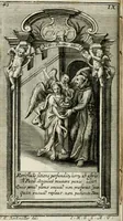 An illustration from Apparatus sacri honoris primo carmelitarum discalceatorum parenti seraphicæ virginis ac matris Theresiæ à Jesu filio primogenito S. Joanni à Cruce : post ejus solemnem in Vaticani colle apotheosin adornatus, a devotissimo filiorum suorum Collegio Augustano (1727)