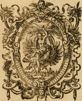 An illustration from Appendix necessaria Syntagmatis arcanorum chymicorum Andreae Libavii ... : in qva praeter arcanorvm nonnvllorum expositionem & illustrationem, quorundam item medicorum hermeticorum & mysticorum descriptionem, continentur defensiones geminae, primum eorum quae ab Henningo Schevnemano & iuniore Gramano sunt impugnata, postea quae in transmutatoria metallorum à Nicolao Gviberto ... sunt attentata ... (1615)