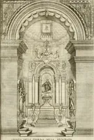 An illustration from Applausi di Firenze per la canonizzazione di s. Filippo Benizi, propagatore dell' Ordine de' Serui di Maria Vergine (1672)