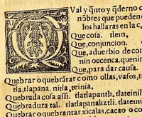 An illustration from Aqui comiença vn vocabulario enla lengua castellana y mexicana, (1555)