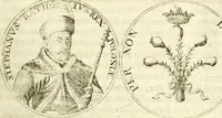 Picture 22 of 69 from Aquilae Austriacae pars secunda, seu, Monarchiae occidentalis tomus octauus : in quo imperatores Austrii a Maximiliano II vsquè ad coronationem Leopoldi Primi Occidentis imperatorem LI elogijs, hieroglyphicis, numismatibus, insignibus, symbolis, imaginibus antiquis ad viuum exhibentur exculpti, & longa historiarum serie exarati : vt nihil relictum sit, quod prisci vel hodierni habeant annales, sed diplomata, leges, indulta, genealogiae, donationes, priuilegia offeruntur congesta : inseruntur et regum principumque imagines, nummi honorarij, castrenses, triumphales, votiui, missiles, &c. qui sanguine, foedere, bello imperatoribus iuncti, occurrunt in opere : subijcitur cuique caesarum appendix symbolica, sacrolegalis, & historicopolitica, in qua symbolis & hieroglyphicis, are affabrè exculptis, Caesares eorumq[ue] gesta pinguntur & explanantur (1679), leaf 70