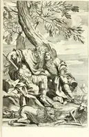 An illustration from Aquila franca sub qua Francones imperatores a Conrado II Salico vsquè ad Lotharium II Occidentis imperatorem XX : elogiis, hieroglyphicis, numismatibus, insignibus, symbolis, imaginibus antiquis ad viuum exhibentur exculpti, & longa historiarum serie exarati : vt nihil relictum sit, quod prisci vel hodierni habeant annales, sed diplomata, leges, indulta, genealogiae, donationes, priuilegia offeruntur congesta : inseruntur et regum principumque imagines, nummi honorarij, castrenses, triumphales, votiui, missiles, &c. qui sanguine, foedere, bello imperatoribus iuncti, occurrunt in opere : accedit cuique Caesarum tractatus sacrolegalis, & historicopoliticus ... (1679)
