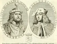 An illustration from Aquila franca sub qua Francones imperatores a Conrado II Salico vsquè ad Lotharium II Occidentis imperatorem XX : elogiis, hieroglyphicis, numismatibus, insignibus, symbolis, imaginibus antiquis ad viuum exhibentur exculpti, & longa historiarum serie exarati : vt nihil relictum sit, quod prisci vel hodierni habeant annales, sed diplomata, leges, indulta, genealogiae, donationes, priuilegia offeruntur congesta : inseruntur et regum principumque imagines, nummi honorarij, castrenses, triumphales, votiui, missiles, &c. qui sanguine, foedere, bello imperatoribus iuncti, occurrunt in opere : accedit cuique Caesarum tractatus sacrolegalis, & historicopoliticus ... (1679)