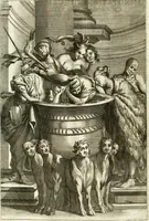 An illustration from Aquila Romana, ouero, Monarchia occidentale da Carlo Magno d'Occidente imperador primo : sino alla coronatione del glorioso Leopoldo Primo : tutti con le loro effigie dal naturale, aggiontiui li geroglifici ed allegorie, inuentione dell' autore (1679)