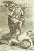 An illustration from Aquila Romana, ouero, Monarchia occidentale da Carlo Magno d'Occidente imperador primo : sino alla coronatione del glorioso Leopoldo Primo : tutti con le loro effigie dal naturale, aggiontiui li geroglifici ed allegorie, inuentione dell' autore (1679)