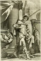 An illustration from Aquila Romana, ouero, Monarchia occidentale da Carlo Magno d'Occidente imperador primo : sino alla coronatione del glorioso Leopoldo Primo : tutti con le loro effigie dal naturale, aggiontiui li geroglifici ed allegorie, inuentione dell' autore (1679)
