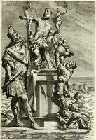 Picture 28 of 117 from Aquila Romana, ouero, Monarchia occidentale da Carlo Magno d'Occidente imperador primo : sino alla coronatione del glorioso Leopoldo Primo : tutti con le loro effigie dal naturale, aggiontiui li geroglifici ed allegorie, inuentione dell' autore (1679), leaf 48
