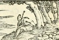 An illustration from Aquila Saxonica : sub qua imperatores Saxones ab Henrico Aucupe, vsquè ad Henricum Sanctum Occidentis imperatorem XV. elogiis, hieroglyphicis, numismatibus, insignibus, symbolis, imaginibus antiquis ad viuum exhibentur exculpti, & longa historiarum serie exarati : vt nihil relictum sit, quod prisci, vel hodierni habeant annales, sed diplomata, leges, indulta, genealogiae, donationes, priuilegia offeruntur congesta : accedit cuique Caesarum tractatus sacrolegalis & historicopoliticus ... (1673)