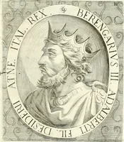 An illustration from Aquila Saxonica : sub qua imperatores Saxones ab Henrico Aucupe, vsquè ad Henricum Sanctum Occidentis imperatorem XV. elogiis, hieroglyphicis, numismatibus, insignibus, symbolis, imaginibus antiquis ad viuum exhibentur exculpti, & longa historiarum serie exarati : vt nihil relictum sit, quod prisci, vel hodierni habeant annales, sed diplomata, leges, indulta, genealogiae, donationes, priuilegia offeruntur congesta : accedit cuique Caesarum tractatus sacrolegalis & historicopoliticus ... (1673)