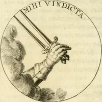 An illustration from Aquila Sueua, sub qua imperatores Sueui a Conrado III vsquè ad Conradum IV Occidentis imperatorem XXVII : elogiis, hieroglyphicis, numismatibus, insignibus, symbolis, imaginibus antiquis ad viuum exhibentur exculpti, & longa historiarum serie exarati : vt nihil relictum sit, quod prisci vel hodierni habeant annales, sed diplomata, leges, indulta, genealogiae, donationes, priuilegia offeruntur congesta : inseruntur et regum principumque imagines, nummi honorarij, castrenses, triumphales, votiui, missiles, &c. qui sanguine, foedere, bello Imperatoribus iuncti, occurrunt in opere : accedit cuique caesarum tractatus sacrolegalis & historicopoliticus ... (1679)