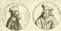 An illustration from Aquila vaga, sub qua ex diuersis nationibus et familijs a VVilhelmo Hollando vsquè ad Sigismundum Lutzelburgium occidentis imperatorem XXXIX. elogijs, hieroglyphicis, numismatibus, insignibus, symbolis, imaginibus antiquis ad viuum exhibentur exculpti, & longa historiarum serie exarati ... (1679)