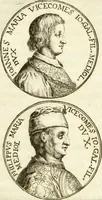 An illustration from Aquila vaga, sub qua ex diuersis nationibus et familijs a VVilhelmo Hollando vsquè ad Sigismundum Lutzelburgium occidentis imperatorem XXXIX. elogijs, hieroglyphicis, numismatibus, insignibus, symbolis, imaginibus antiquis ad viuum exhibentur exculpti, & longa historiarum serie exarati ... (1679)