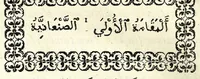 An illustration from Arabicae linguae tyrocinium, Id est, Thomae Erpenii grammatica arabica : cum varia praxios materia, cujus elenchum versa dabit pagella (1656)