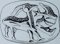 An illustration from Archaiologik ephmeris : ekdidomen hypo ts en Athnais Archaiologiks Hetairias (1862)