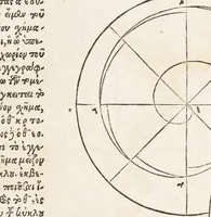 An illustration from Archimēdous tou Syrakousiou, Ta mechri nun sōzomena, hapanta = Archimedis Syracvsani philosophi ac geometrae excellentissimi opera, quæ quidem extant, omnia, multis iam seculis desiderata, atq[ue] à quàm paucissimis hactenus uisa, nuncq́[ue] primùm & Græcè & Latinè in lucem edita : quorum catalogum uersa pagina reperies : adiecta quoq[ue] sunt Evtocii Ascalonitae in eosdem Archimedis libros commentaria, item Graecè & Latinè, nunquam antea excusa (1544)