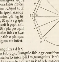 An illustration from Archimēdous tou Syrakousiou, Ta mechri nun sōzomena, hapanta = Archimedis Syracvsani philosophi ac geometrae excellentissimi opera, quæ quidem extant, omnia, multis iam seculis desiderata, atq[ue] à quàm paucissimis hactenus uisa, nuncq́[ue] primùm & Græcè & Latinè in lucem edita : quorum catalogum uersa pagina reperies : adiecta quoq[ue] sunt Evtocii Ascalonitae in eosdem Archimedis libros commentaria, item Graecè & Latinè, nunquam antea excusa (1544)